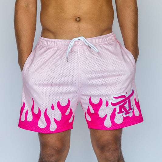 Hot Pink Inferno Shorts - Red Toro